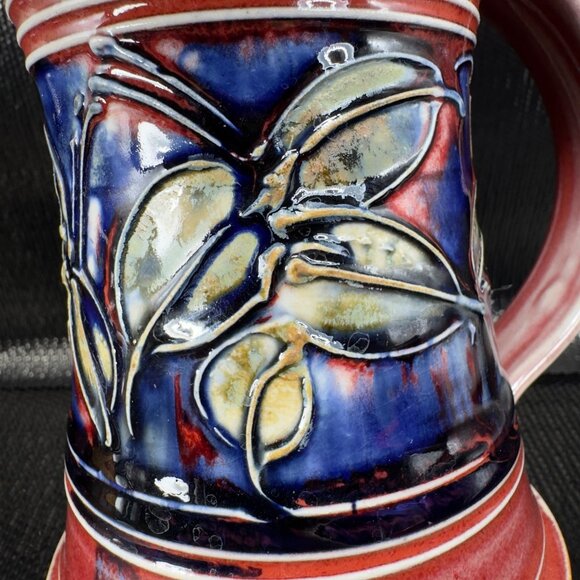 Vintage 2004 Hand Made Studio Art Pottery Large Coffee Mug Cup Artist Signed Mug - Picture 5 of 10
